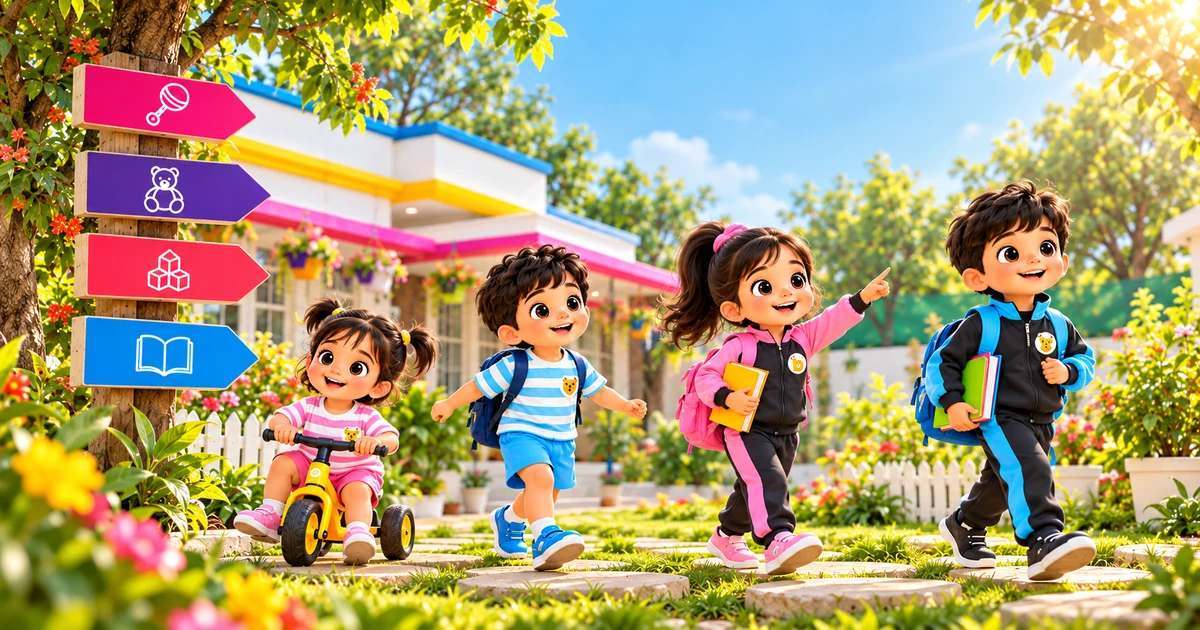 Kinderbee Editorial Article Illustration - Playgroup, Nursery, Jr KG or Sr KG? Choosing the Right Starting Point for Your Child on Early Pedagogy & Parent Trust - Nordic Pedagogy Research