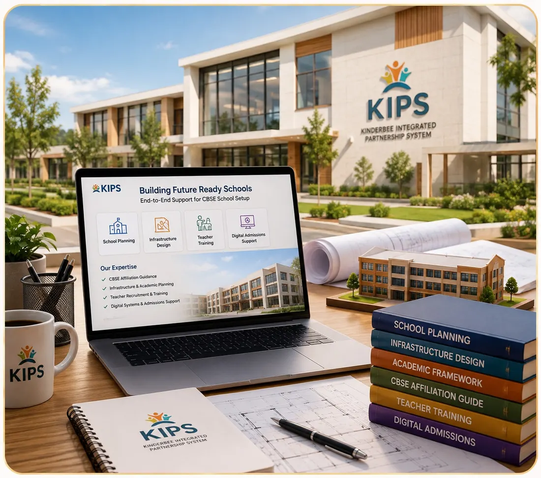 KIPS school planning: affiliation guidance, infrastructure design, teacher training and admissions support